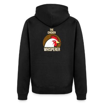 Chuchoteur de poulet - Veste à capuche bio Premium Unisexe - noir - Dos - Nico (187cm)