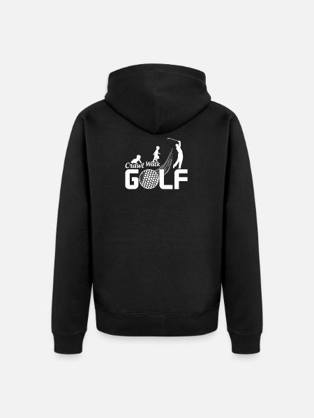 Crawl Walk Golf - Unisex Premium Organic Zip Hoodie - black