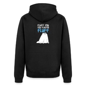 Fluffy vous fluffin cadeau de chat - Veste à capuche bio Premium Unisexe - noir - Dos - Nico (187cm)