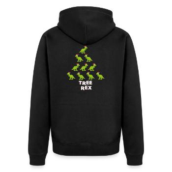 T-REX t-shirt cadeau Noël - Veste à capuche bio Premium Unisexe - noir - Dos - Nico (187cm)