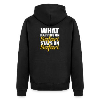 Safari Safari - Veste à capuche bio Premium Unisexe - noir - Dos - Nico (187cm)