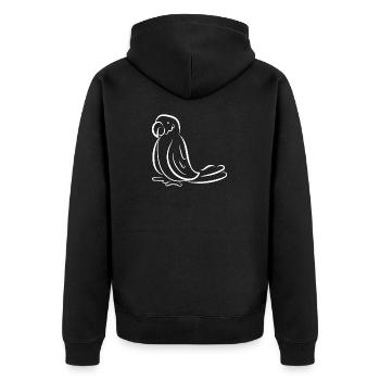 Perroquet perruche perruche silhouette cadeau - Veste à capuche bio Premium Unisexe - noir - Dos - Nico (187cm)