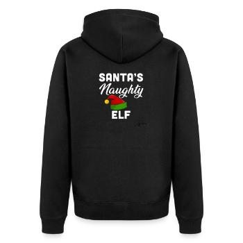 Christmas Christmas Christmas Christmas time - Unisex Premium Organic Zip Hoodie - black - Back - Nico (187cm)