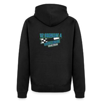 V2 Rocket Aggregate 4 Space Wonder Weapon Gift - Unisex Premium Organic Zip Hoodie - black - Back - Nico (187cm)