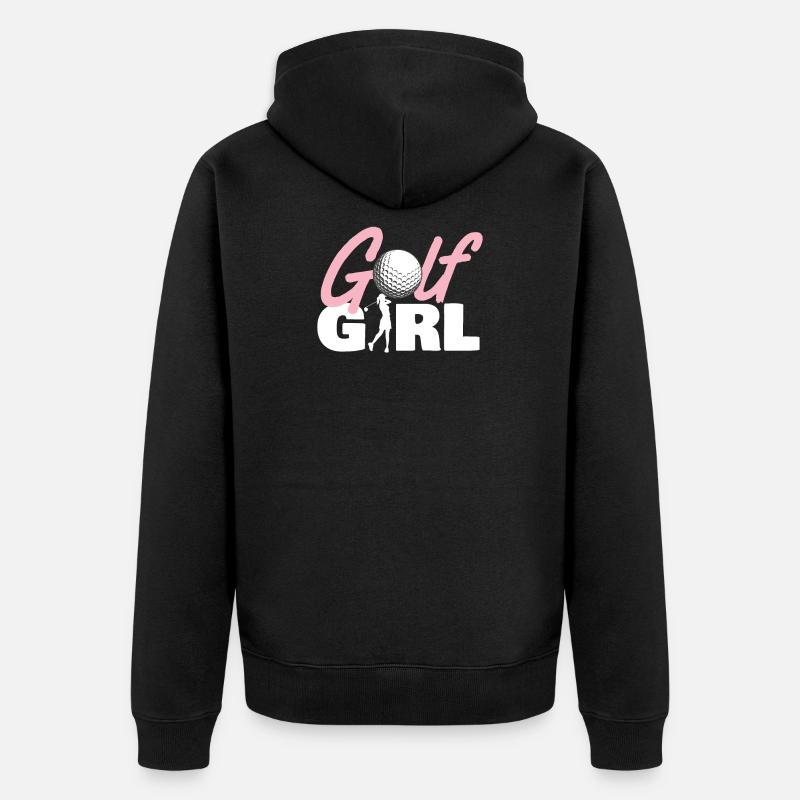 Golf Girl - Golf - Veste à capuche bio Premium Unisexe - noir