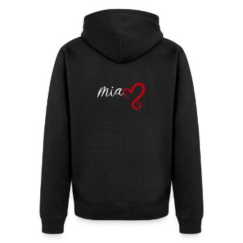 Mia - Veste à capuche bio Premium Unisexe - noir - Dos - Nico (187cm)