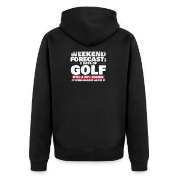 2 jours de golf - Veste à capuche bio Premium Unisexe - noir - Dos - Nico (187cm)