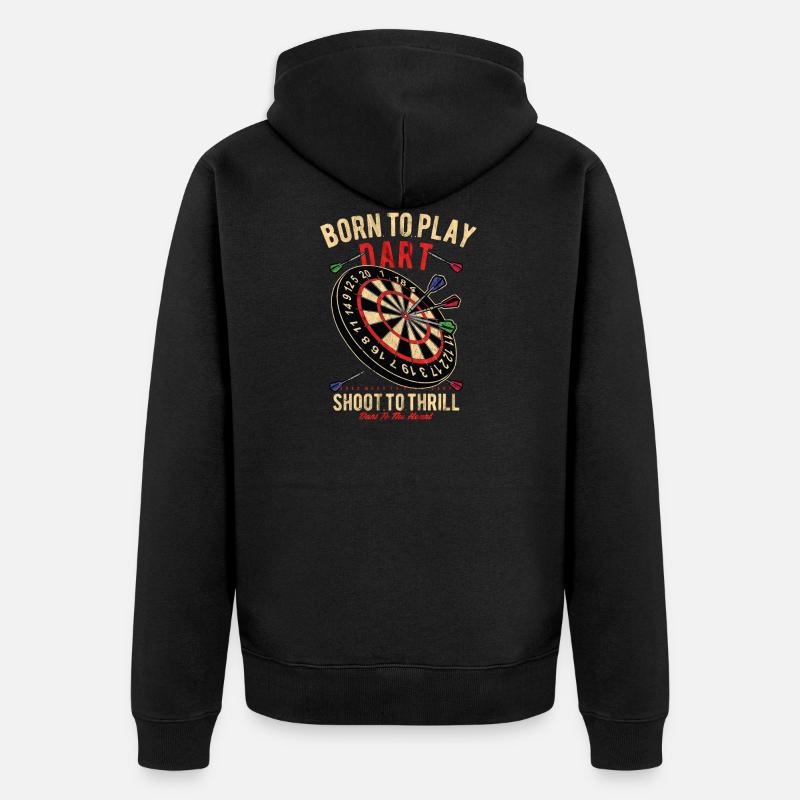 Fléchettes WM Fléchettes cadeaux - Veste à capuche bio Premium Unisexe - noir