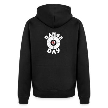 Tir sportif Coupe en croix - Veste à capuche bio Premium Unisexe - noir - Dos - Nico (187cm)