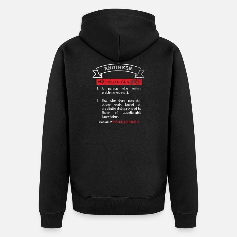 ingénieur - Veste à capuche bio Premium Unisexe - noir
