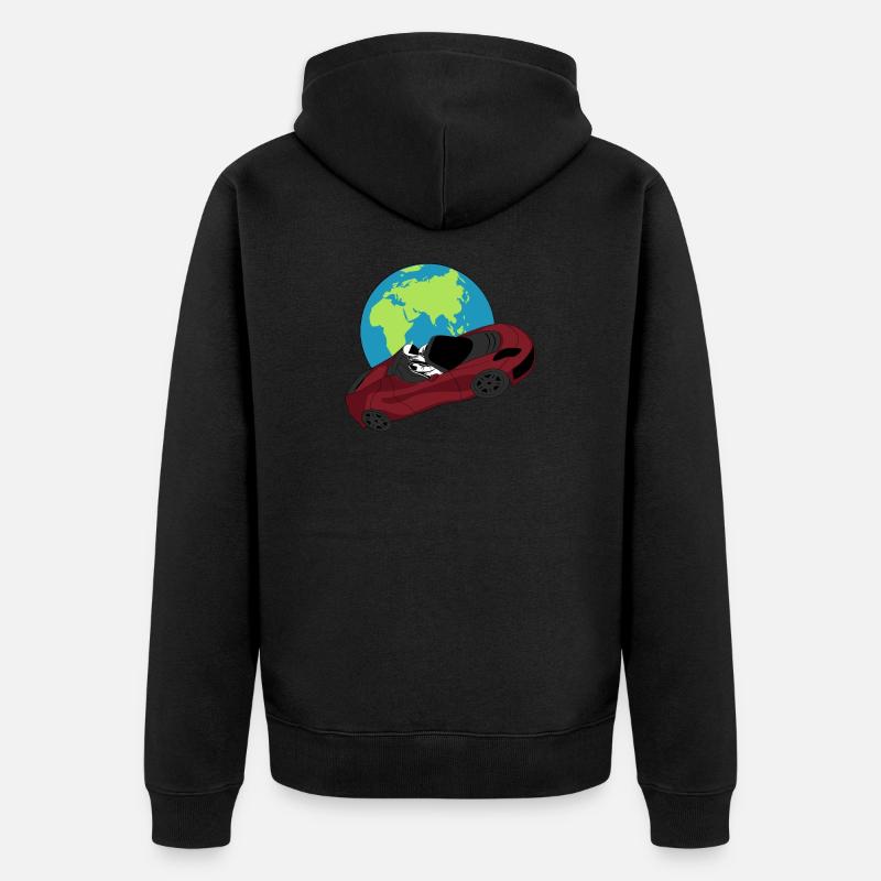 in Space – -inspirert design - Premium økologisk unisex-hettejakke - svart
