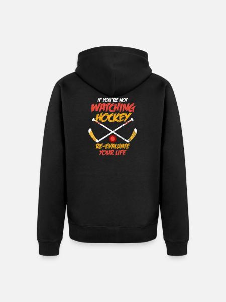 Eishockey - Unisex Premium Bio Zip Hoodie - Schwarz