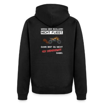 Lustiger Spruch Quad ATV Offroad Rallye Geschenk - Unisex Premium Bio Zip Hoodie - Schwarz - Hinten - Nico (187cm)