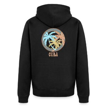 Cuba - Veste à capuche bio Premium Unisexe - noir - Dos - Nico (187cm)