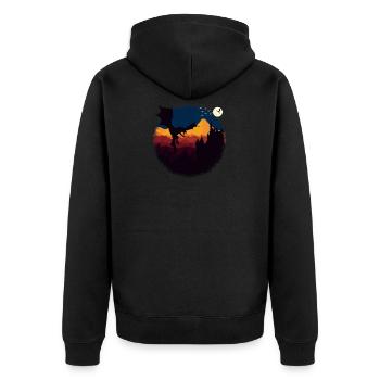 Dragon Moon - Veste à capuche bio Premium Unisexe - noir - Dos - Nico (187cm)
