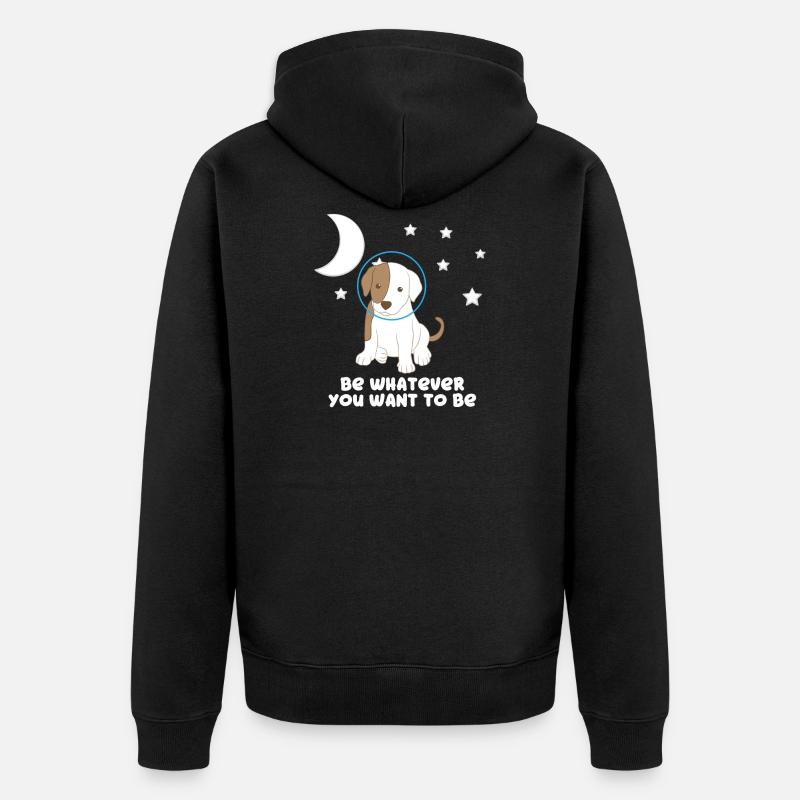 Jack Russell - Tshirt Jack Russell - Sois toi - Veste à capuche bio Premium Unisexe - noir