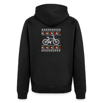Vilain vélo de Noël - Veste à capuche bio Premium Unisexe - noir - Dos - Nico (187cm)