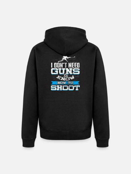 Eishockey - Unisex Premium Bio Zip Hoodie - Schwarz