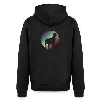 Cadeau de prédateur rétro Cheetah Africa Cat of Prey - Veste à capuche bio Premium Unisexe - noir - Dos - Nico (187cm)