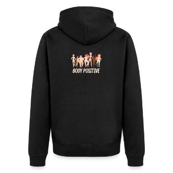 corps positif - Veste à capuche bio Premium Unisexe - noir - Dos - Nico (187cm)