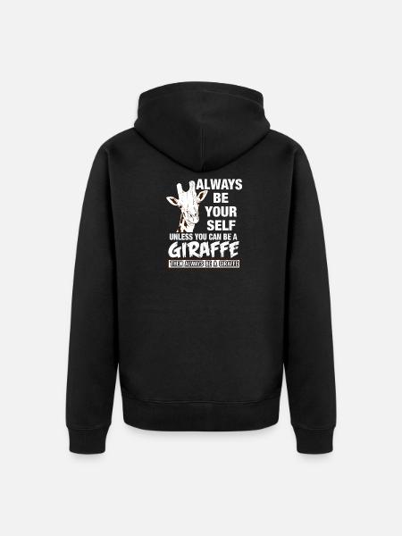 Giraffe - Unisex Premium Bio Zip Hoodie - Schwarz