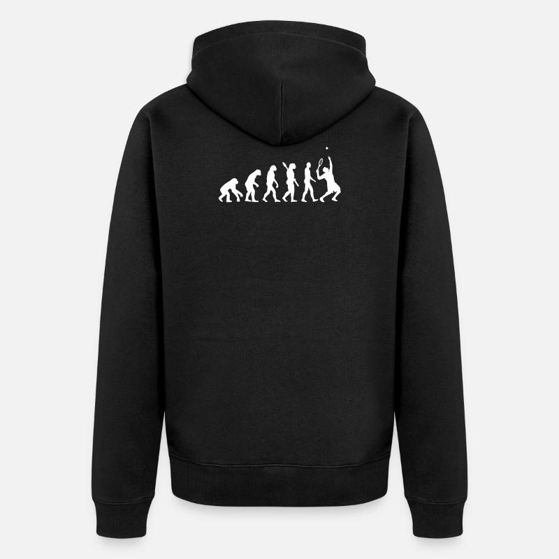 Evolution Tennis - Unisex Premium Bio Zip Hoodie - Schwarz