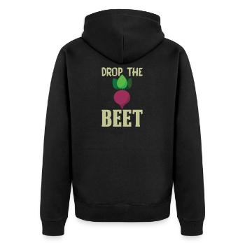 Betterave rouge - Drop the beet - Veste à capuche bio Premium Unisexe - noir - Dos - Nico (187cm)