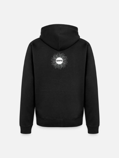 Crypto T-Shirt - Unisex Premium Organic Zip Hoodie - black
