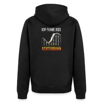 I drive every roller coaster - Unisex Premium Organic Zip Hoodie - black - Back - Nico (187cm)