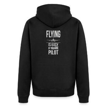 avion - Veste à capuche bio Premium Unisexe - noir - Dos - Nico (187cm)
