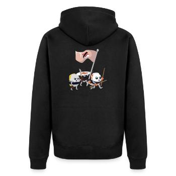 Révolution Sushi - Veste à capuche bio Premium Unisexe - noir - Dos - Nico (187cm)