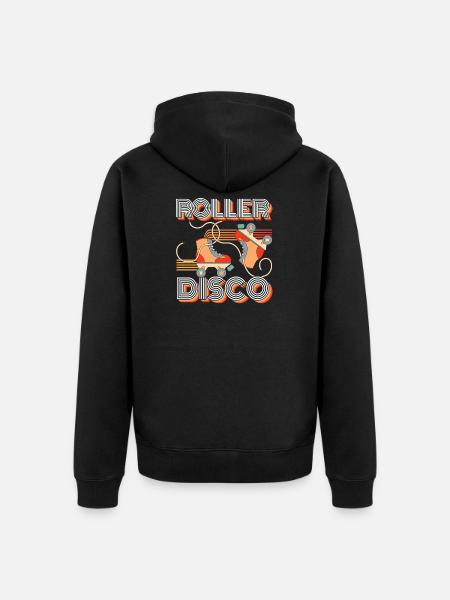 Roller Disco Inline Skating Rollschuhe Geschenk - Unisex Premium Bio Zip Hoodie - Schwarz