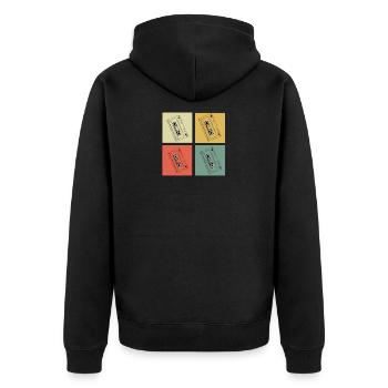 cassette - Veste à capuche bio Premium Unisexe - noir - Dos - Nico (187cm)