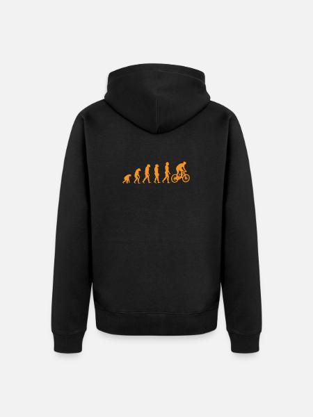 Fahrrad - Unisex Premium Bio Zip Hoodie - Schwarz