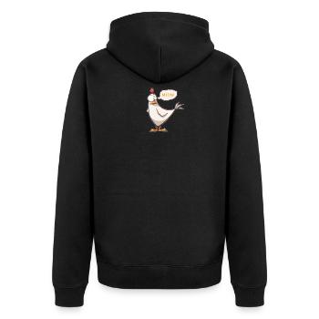 Poulet Miaou - Veste à capuche bio Premium Unisexe - noir - Dos - Nico (187cm)