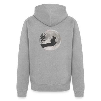 Koala dessin - Veste à capuche bio Premium Unisexe - gris chiné - Dos - Nico (187cm)