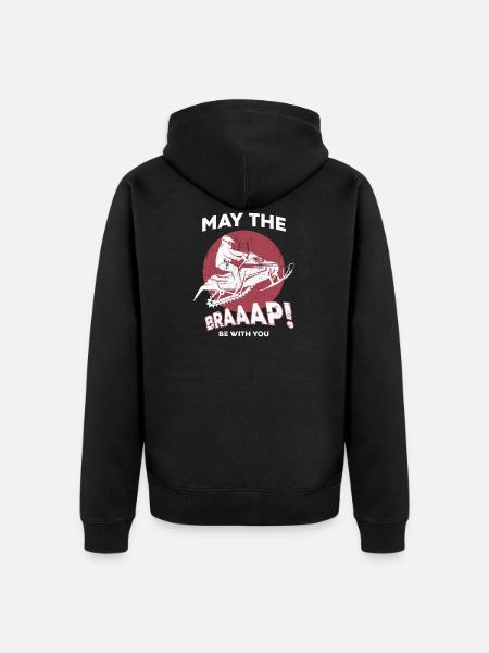 Schneemobil - Unisex Premium Bio Zip Hoodie - Schwarz