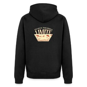 Paragliding Sports Funny Gift - Unisex Premium Organic Zip Hoodie - black - Back - Nico (187cm)