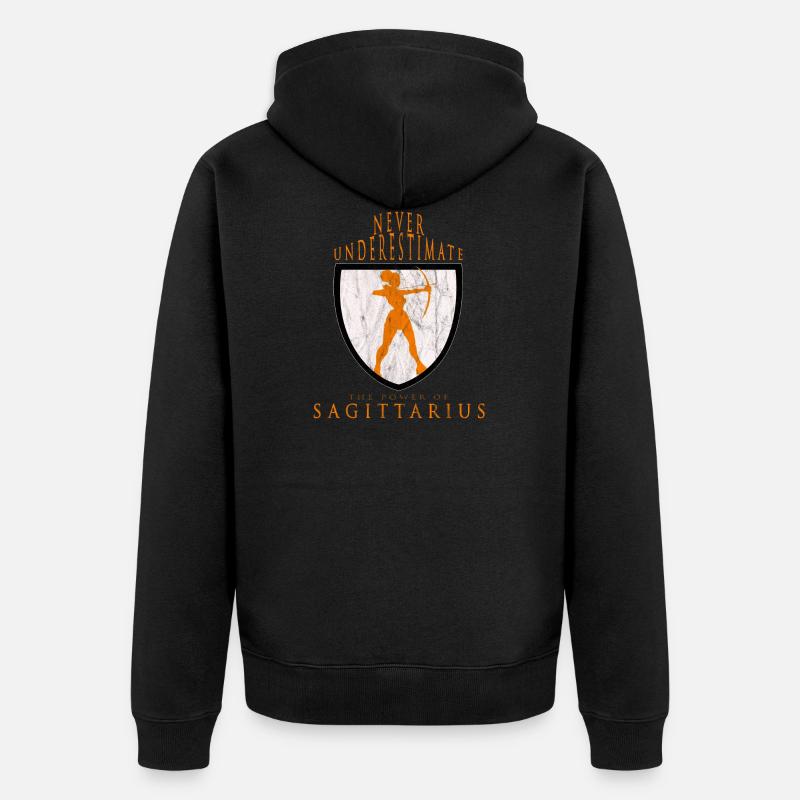 Sagittarius - Unisex Premium Organic Zip Hoodie - black