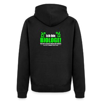 biologie - Veste à capuche bio Premium Unisexe - noir - Dos - Nico (187cm)