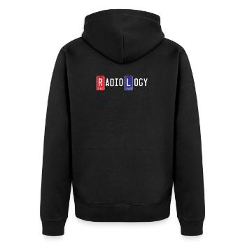 Radiologie Tech Droit Gauche Marqueurs LED Graduation - Veste à capuche bio Premium Unisexe - noir - Dos - Nico (187cm)