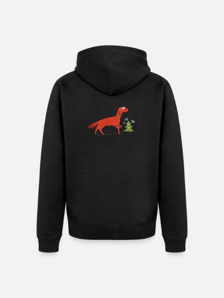 Irish Setter Gift Idea - Unisex Premium Organic Zip Hoodie - black