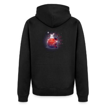 Brexit Großbritannien tritt aus der EU aus Politik - Unisex Premium Bio Zip Hoodie - Schwarz - Hinten - Nico (187cm)