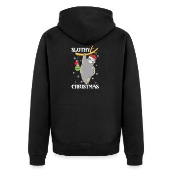 Paresse de noël - Veste à capuche bio Premium Unisexe - noir - Dos - Nico (187cm)