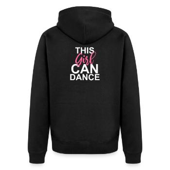 Dance - Unisex Premium Organic Zip Hoodie - black - Back - Nico (187cm)