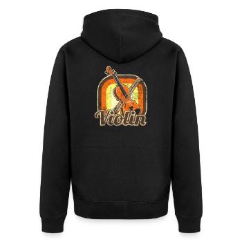 violon violon alto percussion - Veste à capuche bio Premium Unisexe - noir - Dos - Nico (187cm)