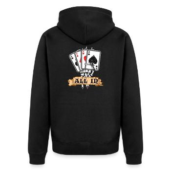 Poker Poker All In Poker Cards Casino Ass - Veste à capuche bio Premium Unisexe - noir - Dos - Nico (187cm)