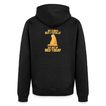 Sloth Sloth Sloth Sloths Tired Gift - Unisex Premium Organic Zip Hoodie - black - Back - Nico (187cm)
