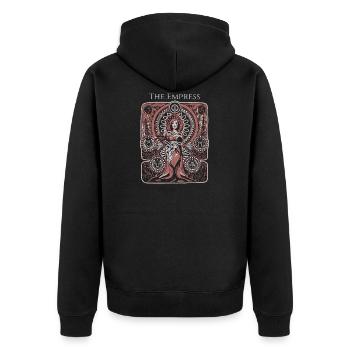 Tarot Cards Mystic Alchemy Destiny Clairvoyance - Unisex Premium Organic Zip Hoodie - black - Back - Nico (187cm)