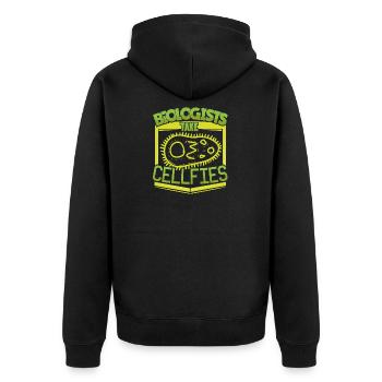 CellFies Biologist - Unisex Premium Organic Zip Hoodie - black - Back - Nico (187cm)